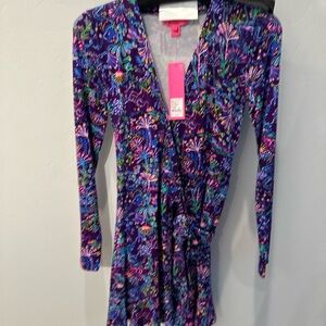 Lilly Pulitzer Vibrant Patterned Wrap Dress NWT XXS